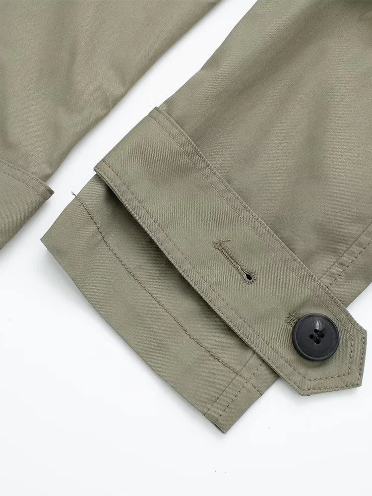 Willshela Women’s Double-Breasted Trench Coat | Elegant Long Belted Overcoat with Lapel Collar & Vintage Design