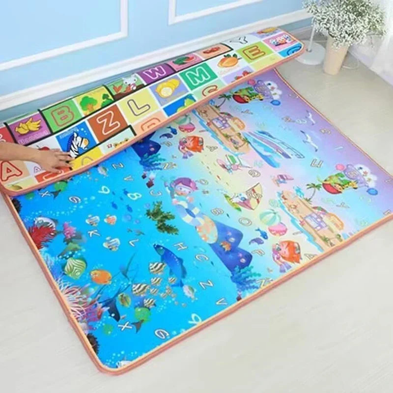 Non-Toxic Baby Crawling Play Mat – Foldable EPE Foam Activity Rug for Infants and Kids (5 Sizes Available)