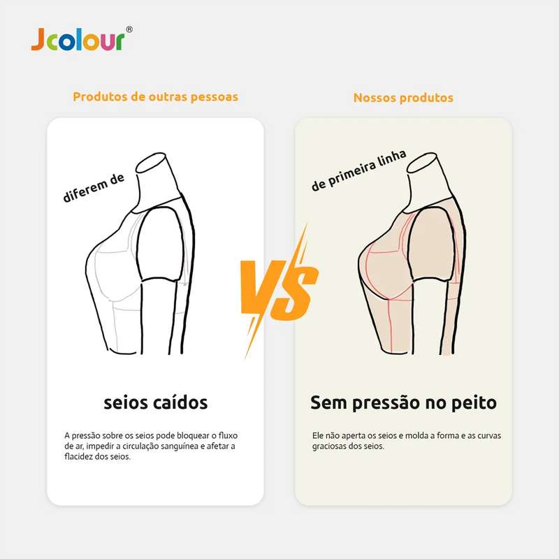 Sutiã Push-Up Sem Aro com Bojo 3/4 – Conforto e Modelagem Natural