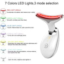7-Colour LED Face & Neck Beauty Device – EMS Lifting, Warm Heat & Vibration Massage for Firming and Wrinkle Care