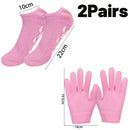 Reusable Silicone Moisturizing Mask Socks & Gloves – Exfoliating, Anti-Crack, and Hydrating Foot and Hand Care Tool